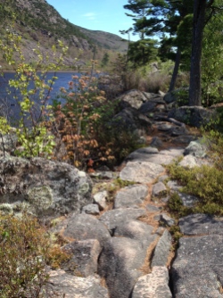 rocky trail by Jordan Pond